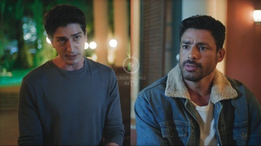 Daniel (Johnny Massaro) e Caio (Cauã Reymond) de Terra e Paixão