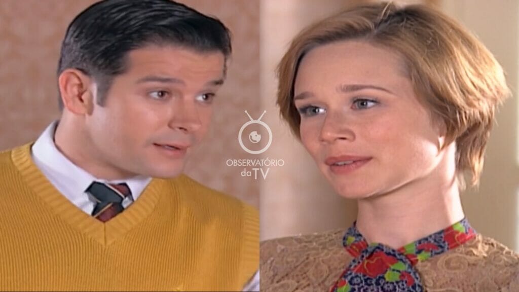 Danilo (Murilo Benício) e Ana Francisca (Mariana Ximenes) de Chocolate com Pimenta