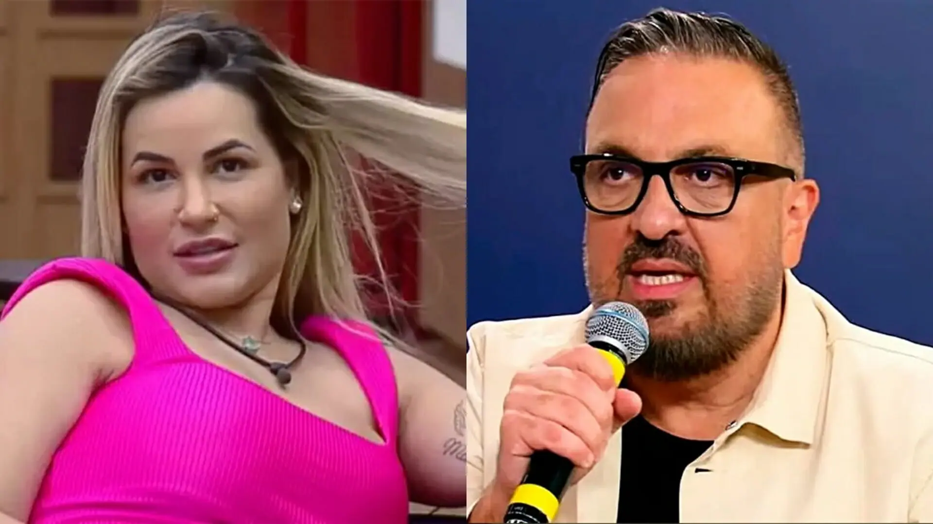 Deolane Bezerra e Rodrigo Carelli (Reprodução/Record TV)