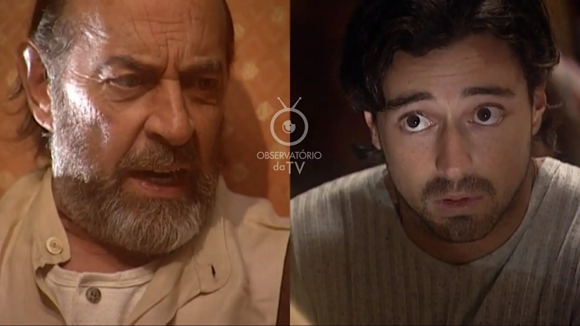 Geremias (Raul Cortez) e Giuseppe (Emílio Orciollo Netto) de O Rei do Gado