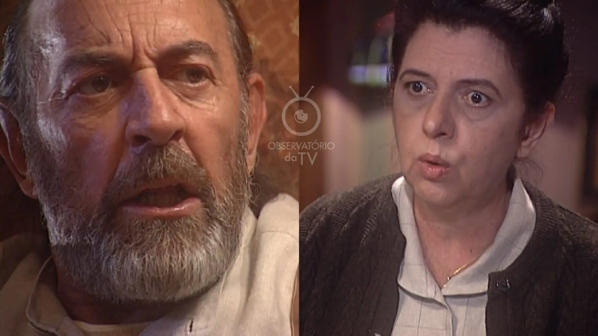 Geremias (Raul Cortez) e Judite (Walderez de Barros) de O Rei do Gado