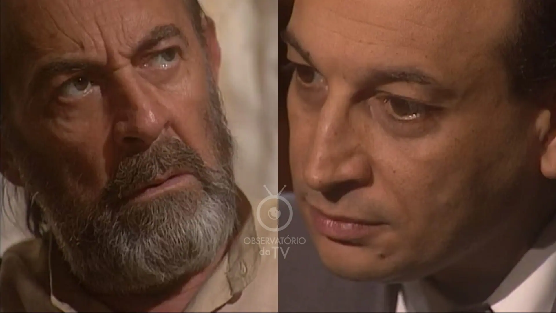 Geremias (Raul Cortez) e Valdir (Tadeu di Pietro) de O Rei do Gado