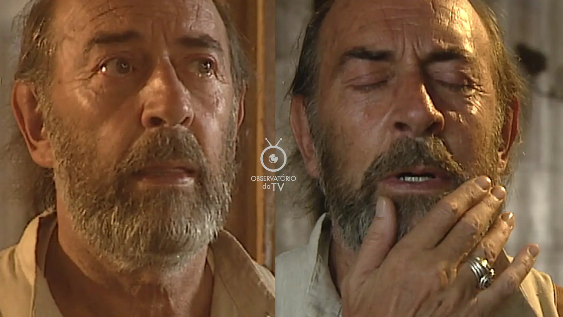 Geremias (Raul Cortez) no final de O Rei do Gado