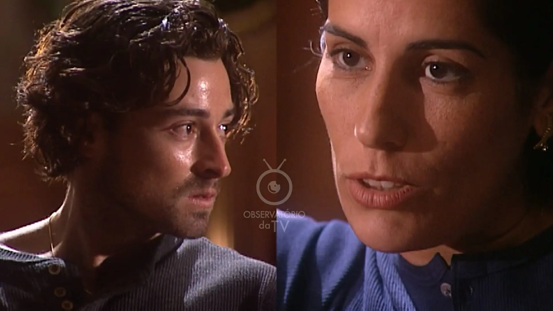 Giuseppe (Emílio Orciollo Netto) e Rafaela (Gloria Pires) de O Rei do Gado