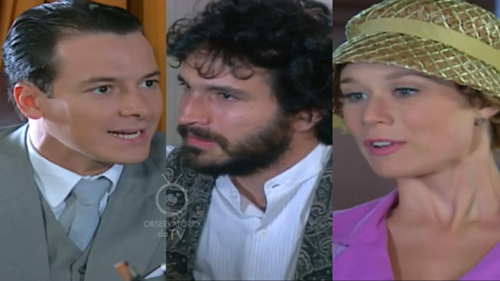 Guilherme (Rodrigo Faro), Miguel (Caco Ciocler) e Ana Francisca (Mariana Ximenes) de Chocolate com Pimenta