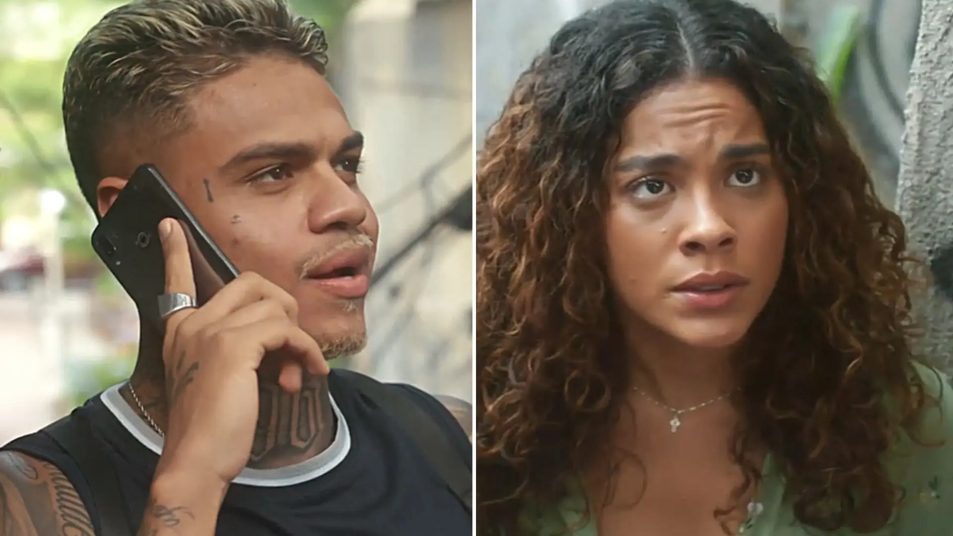 Hugo (MC Cabelinho) e Jenifer (Bella Campos) em Vai na Fé