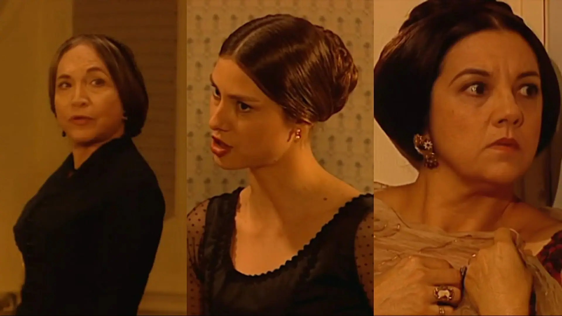 Idalina (Nathalia Timberg), Alice (Lavínia Vlasak) e Bárbara (Denise Del Vecchio) de Força de Um Desejo