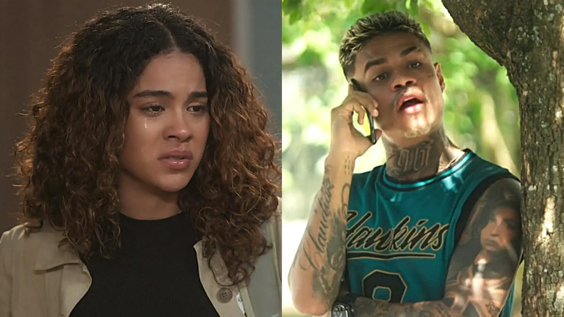 Jenifer (Bella Campos) e Hugo (MC Cabelinho) em Vai na Fé