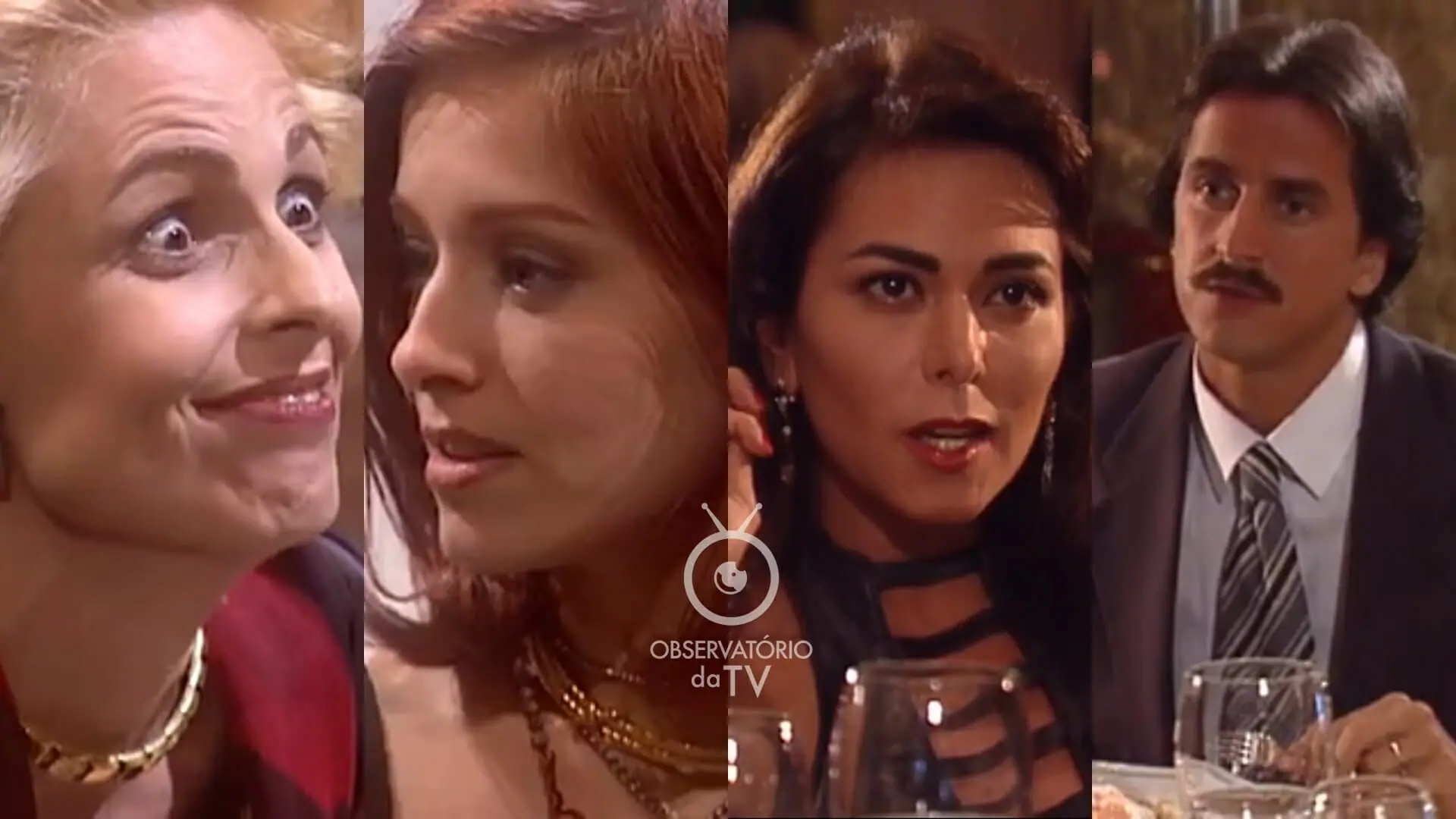 Léia (Silvia Pfeifer), Marita (Luciana Vendramini) e Suzane (Leila Lopes) de O Rei do Gado
