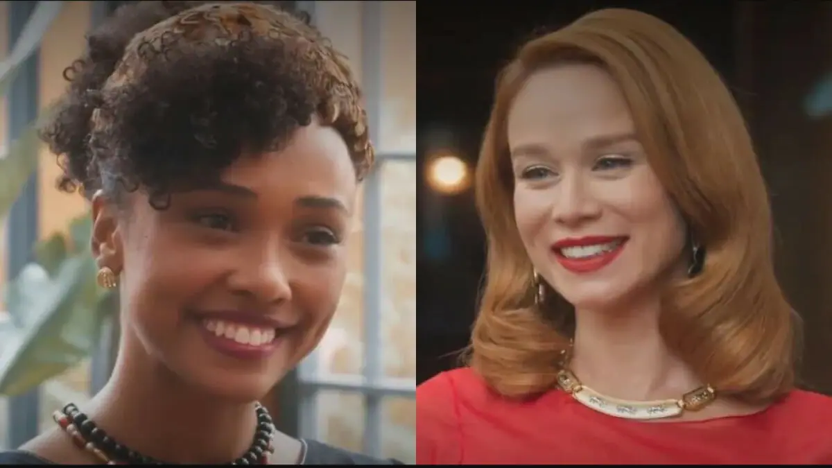 Lucília (Kênia Bárbara) e Gilda (Mariana Ximenes) em Amor Perfeito
