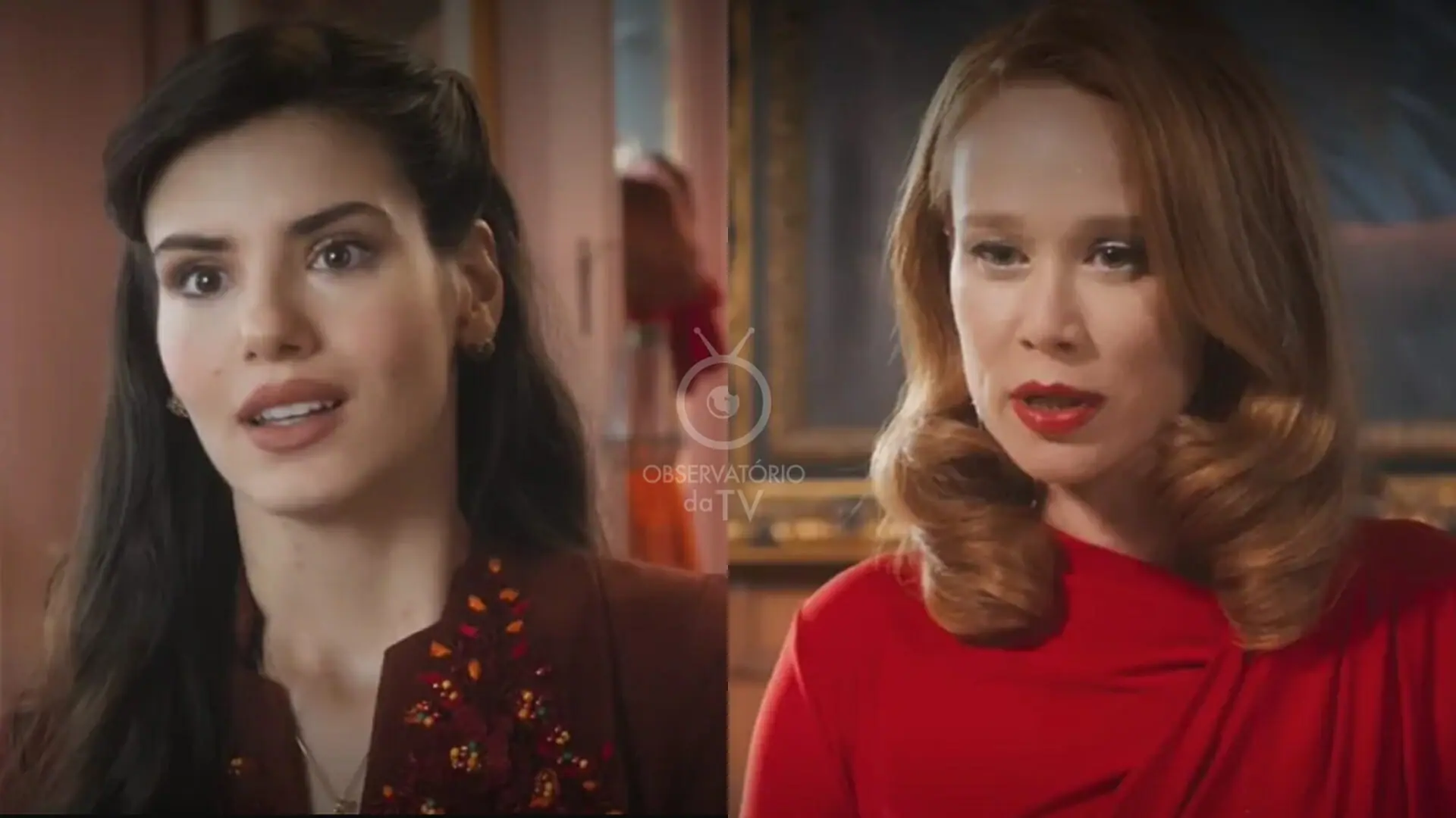 Marê (Camila Queiroz) e Gilda (Mariana Ximenes) de Amor Perfeito