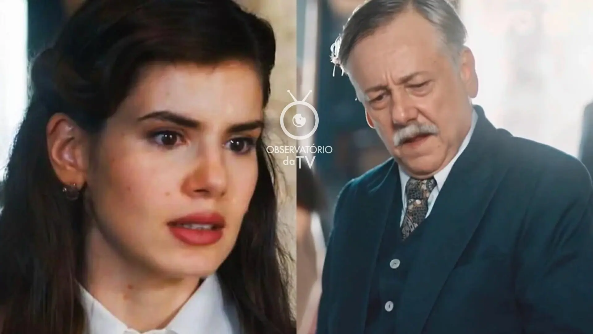 Marê (Camila Queiroz) e Seu Gusmão (Mario Hermeto) de Amor Perfeito