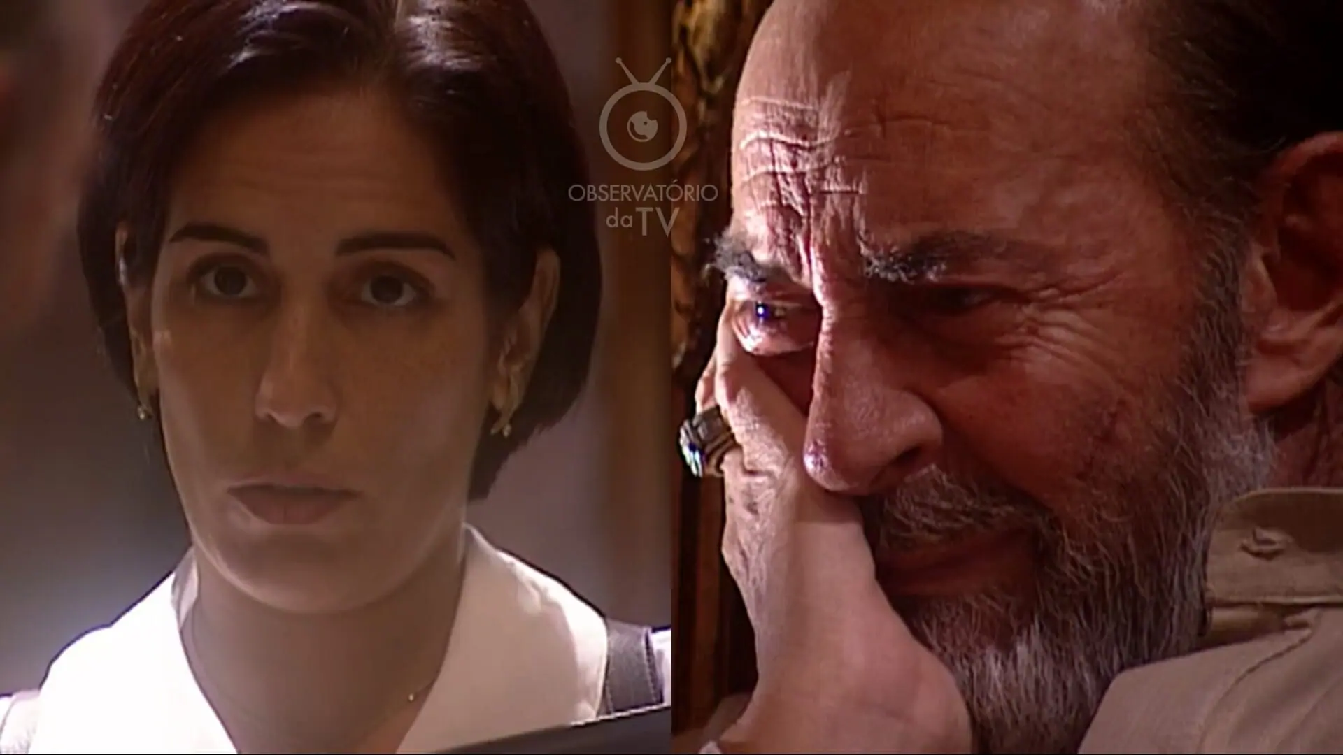 Rafaela (Gloria Pires) e Geremias (Raul Cortez) de O Rei do Gado