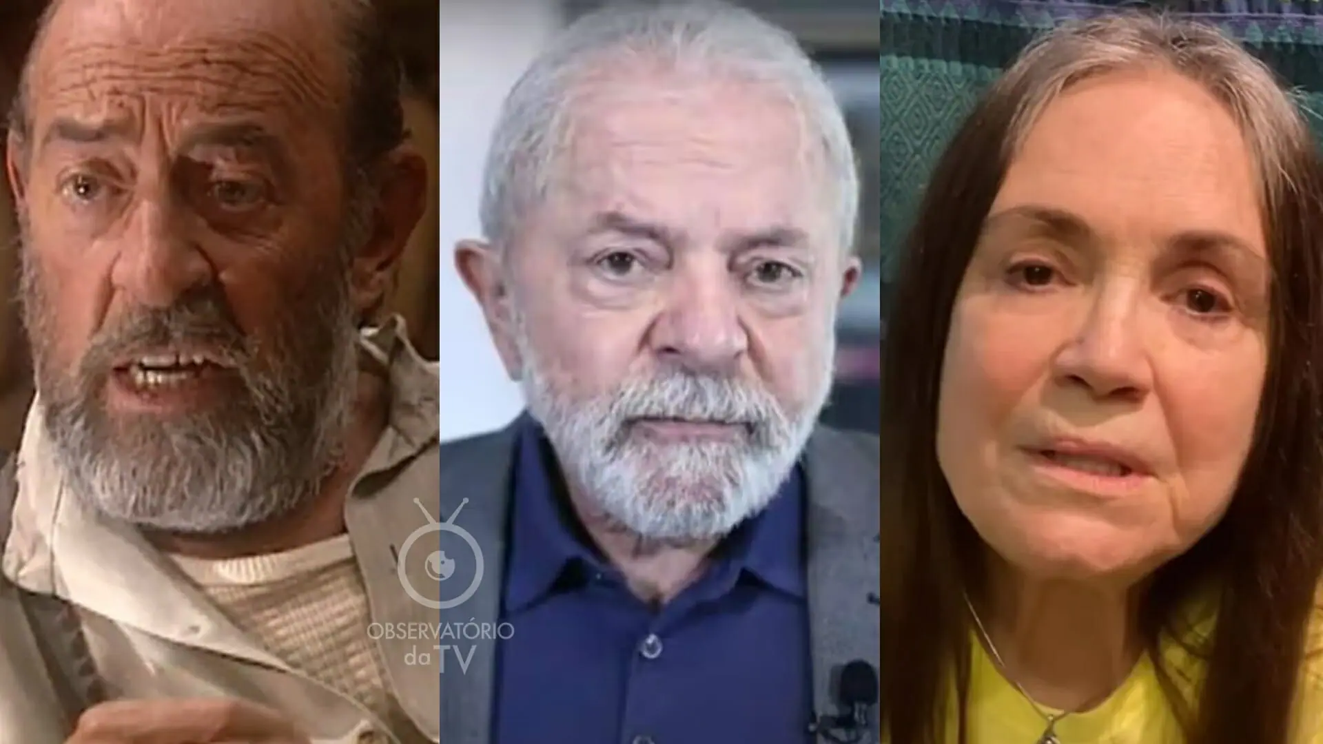 Raul Cortez como Geremias de O Rei do Gado, Lula e Regina Duarte