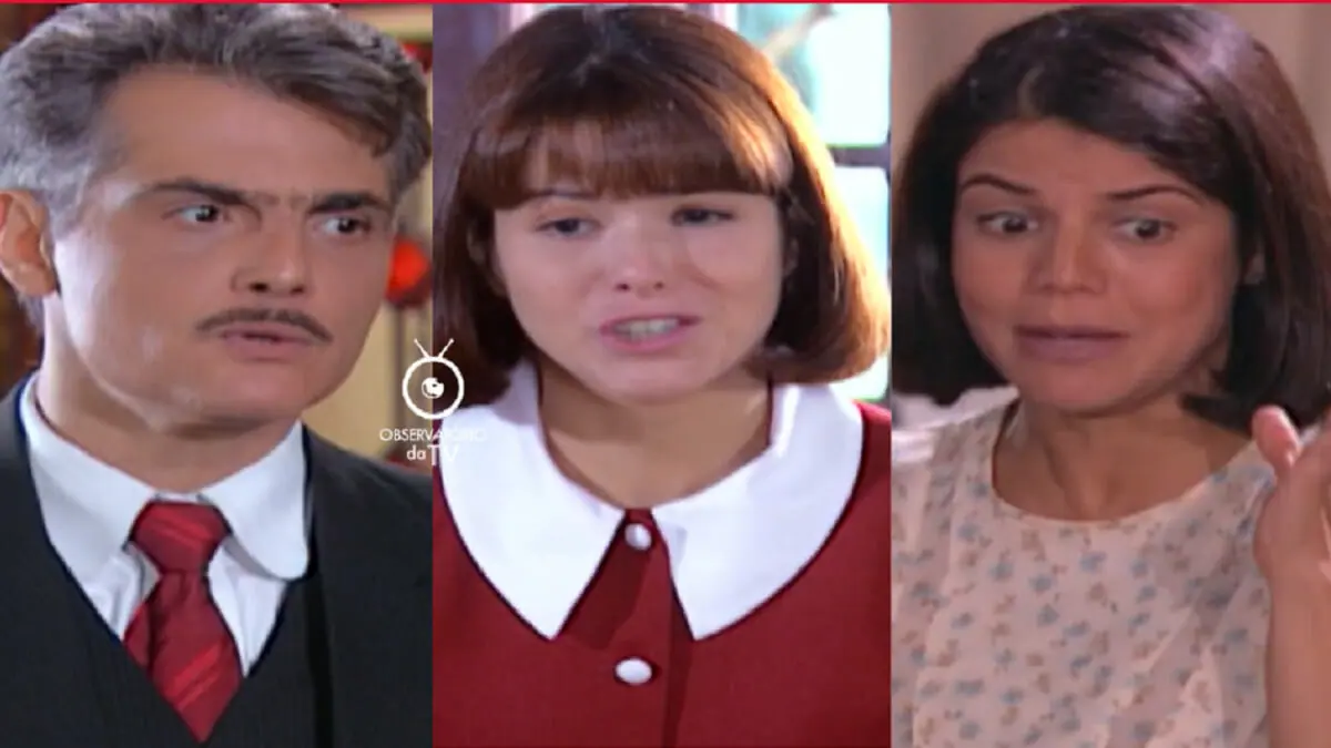Sebastian (Tarcísio Filho), Celina (Samara Felippo) e Graça (Nívea Stelmann) de Chocolate com Pimenta