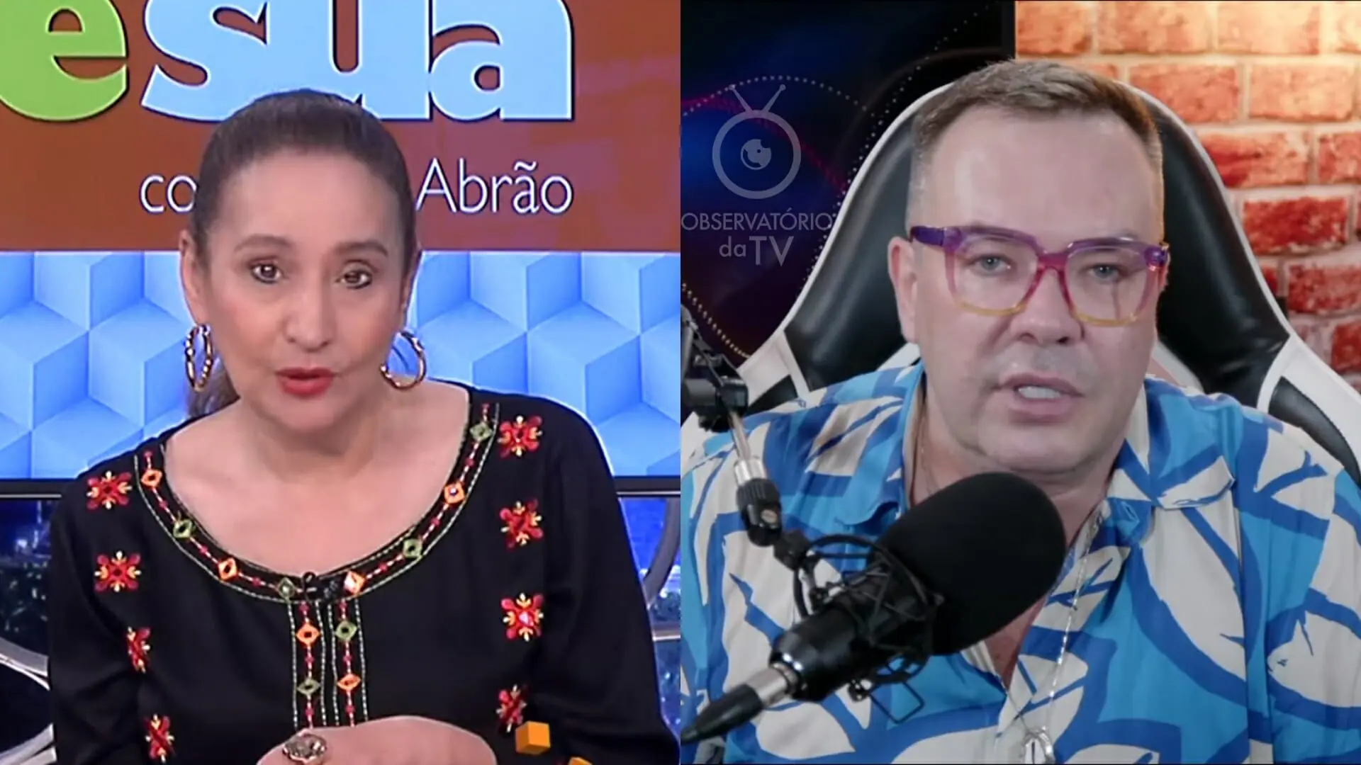 Sonia Abrão e Felipeh Campos