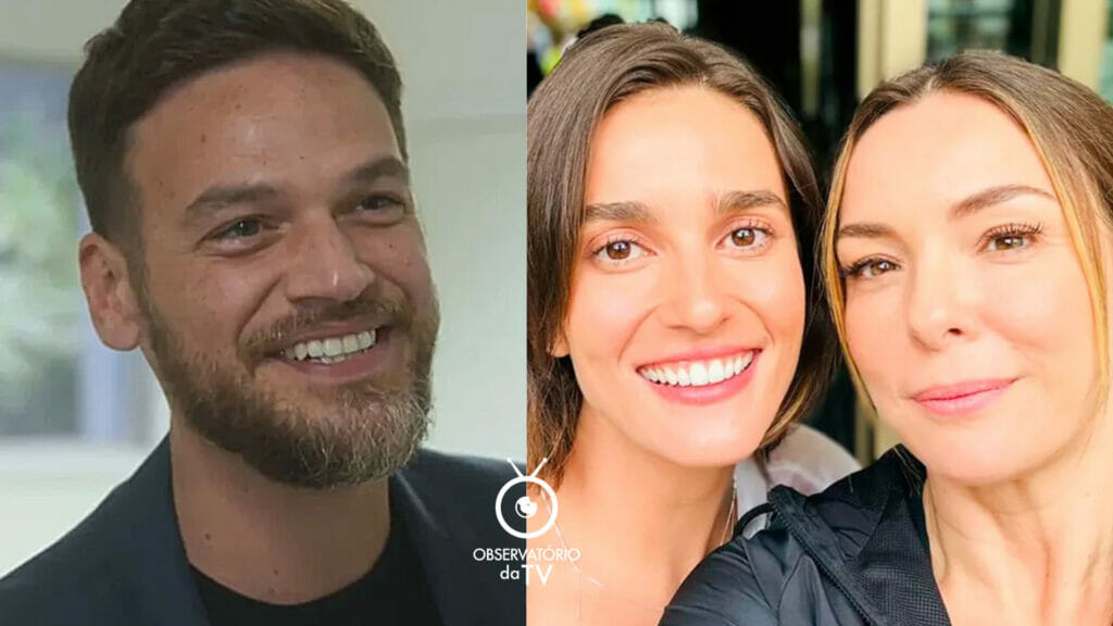 Theo (Emílio Dantas), Clara (Regiane Alves) e Helena (Priscila Sztejnman)em Vai na Fé