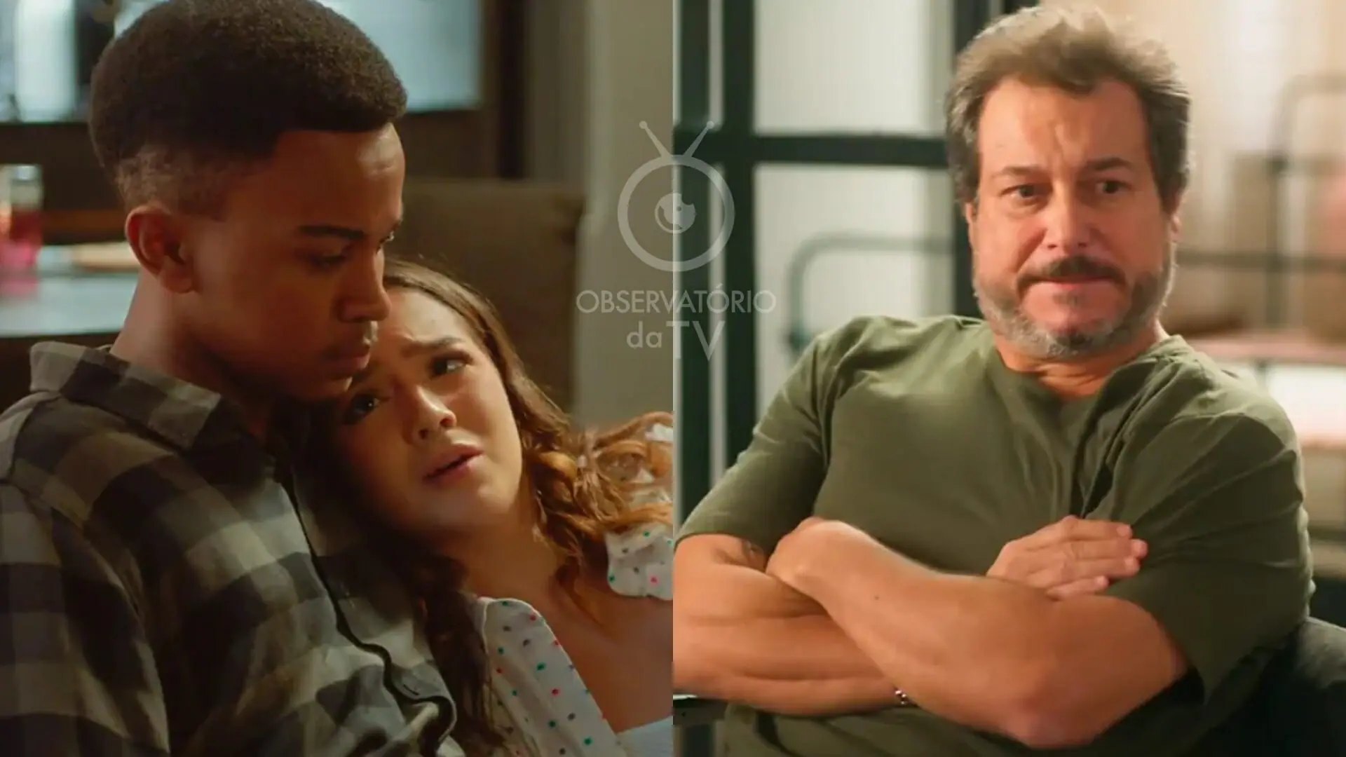 Yuri (Jean Paulo Campos), Guiga (Mel Maia) e Emílio (Bruno Padilha) de Vai na Fé
