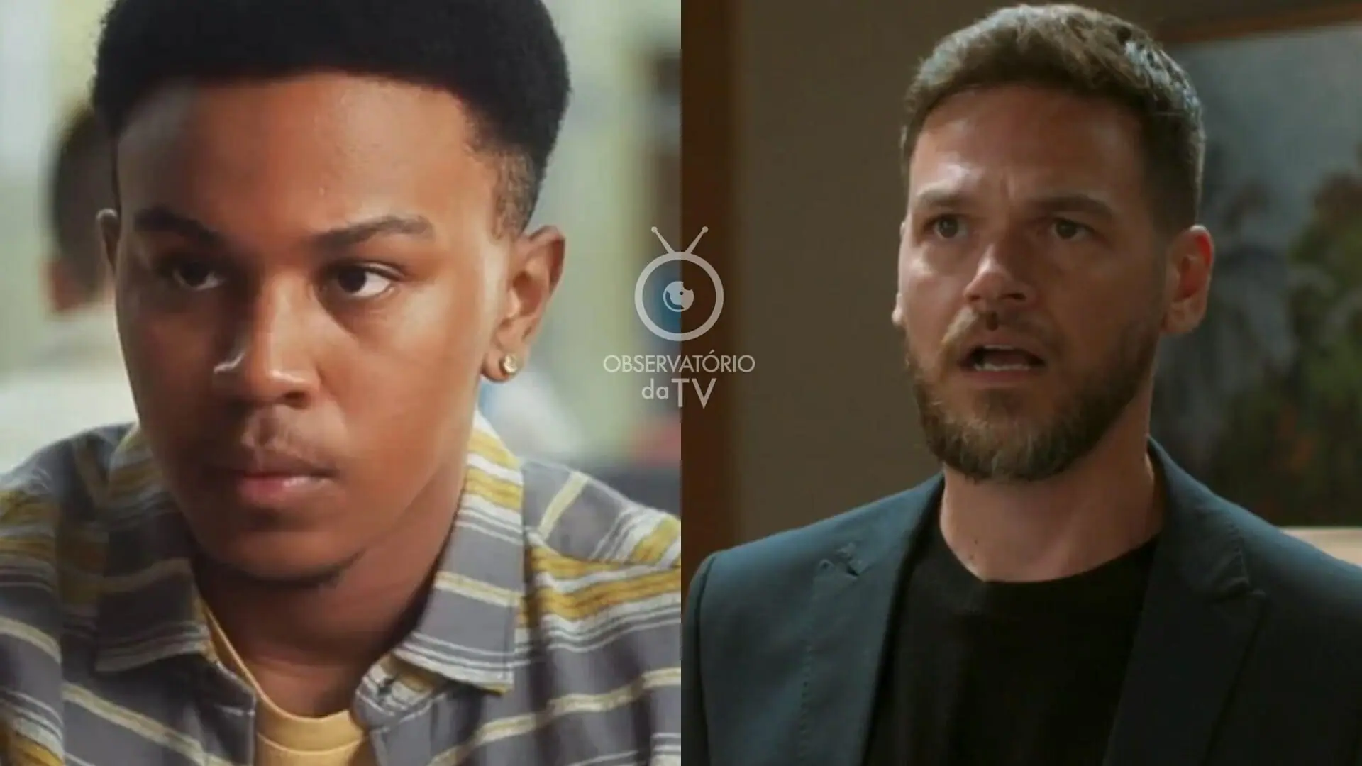 Yuri (Jean Paulo Campos) e Theo (Emílio Dantas) de Vai na Fé