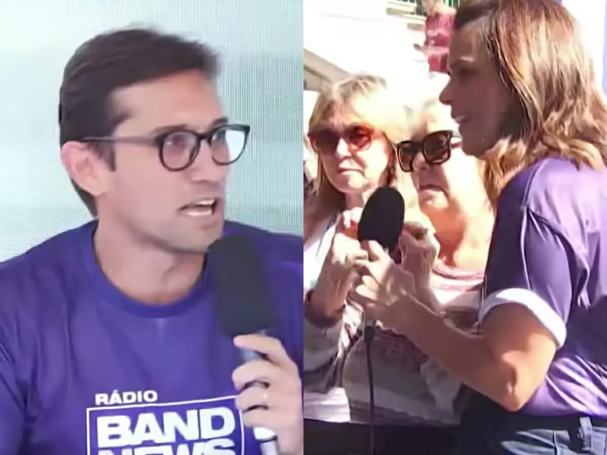 Rodolfo Schneider, diretor geral de Conteúdo da Band, ouve reclamação de telespectadora