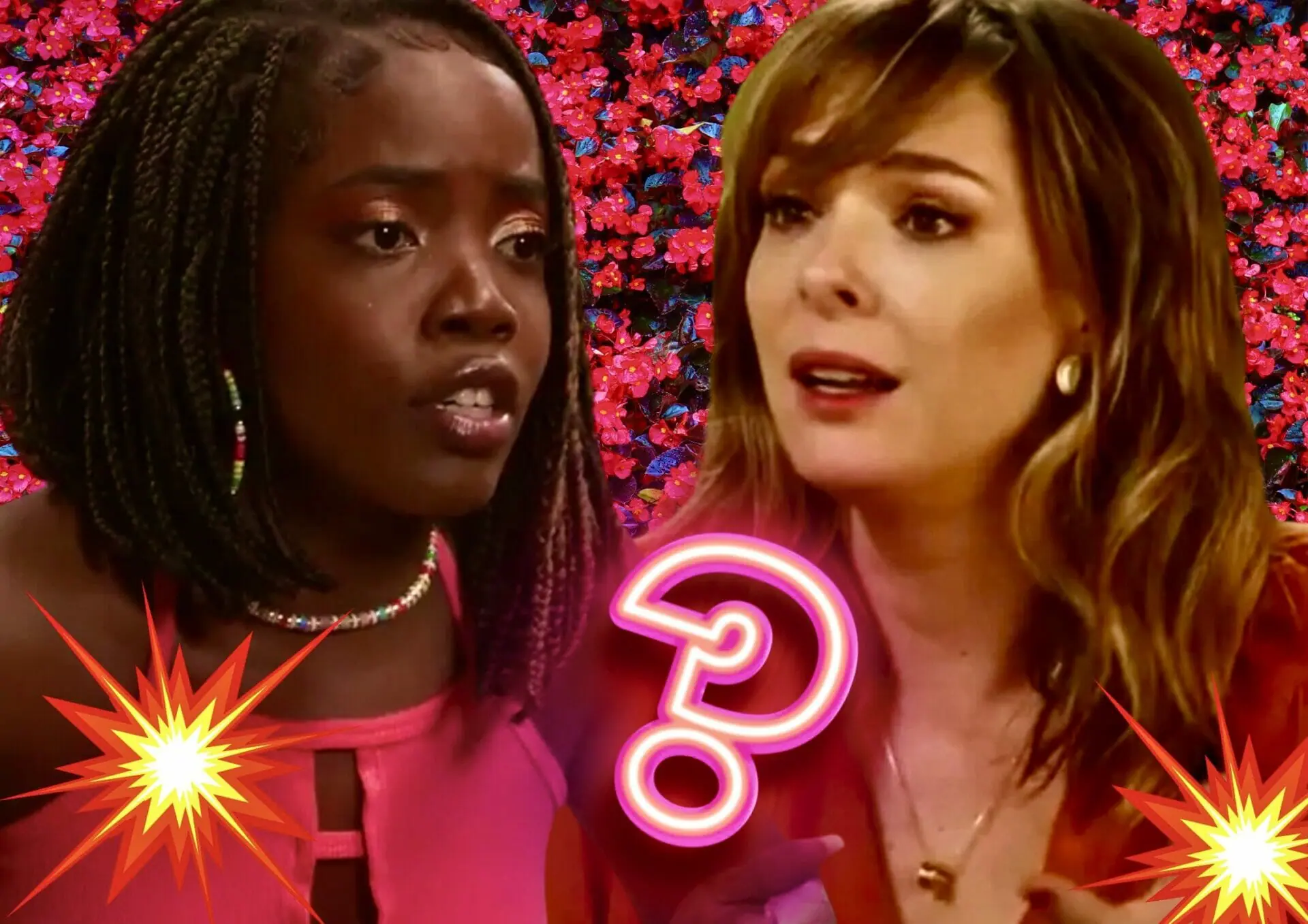 Clara (Regiane Alves) e Kate (Clara Moneke) de Vai na Fé