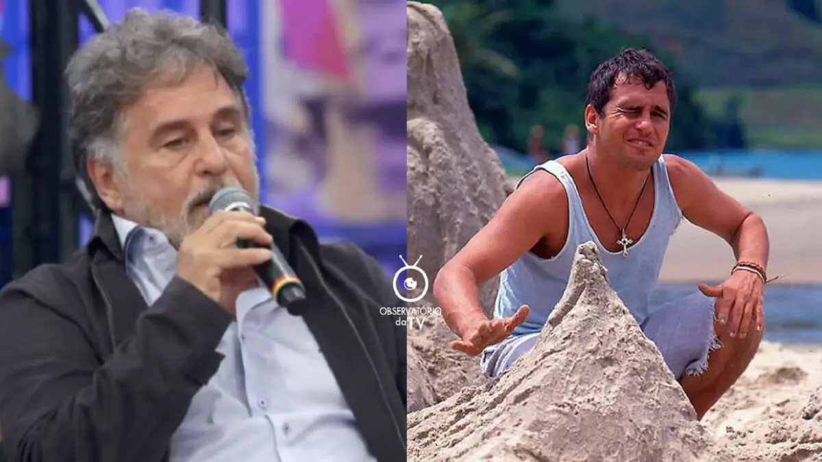 Marcos Frota no Altas Horas e Tonho da Lua (Marcos Frota) em Mulheres de Areia
