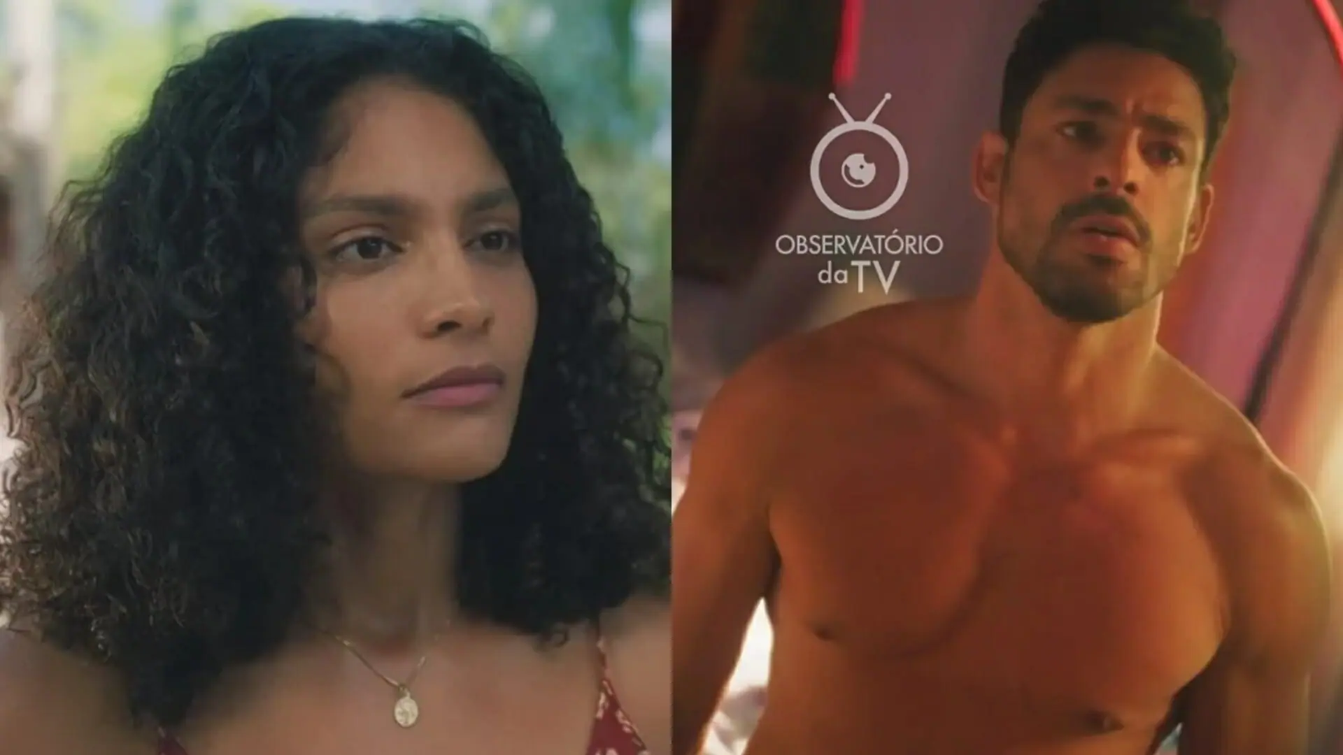 Aline (Barbara Reis) e Caio (Cauã Reymond) de Terra e Paixão