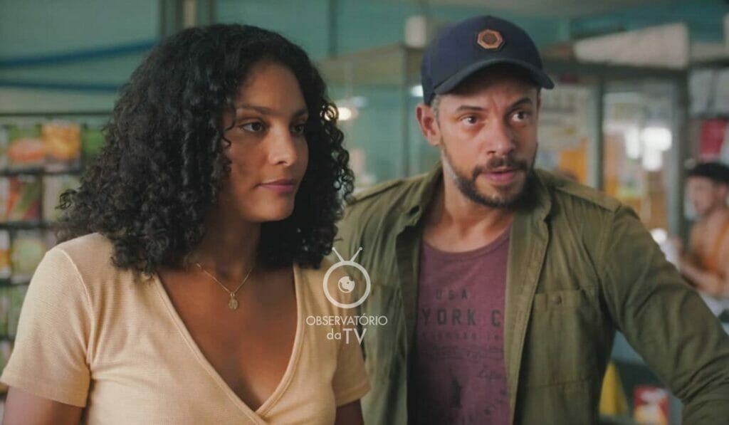 Aline (Barbara Reis) e Jonatas (Paulo Lessa) de Terra e Paixão