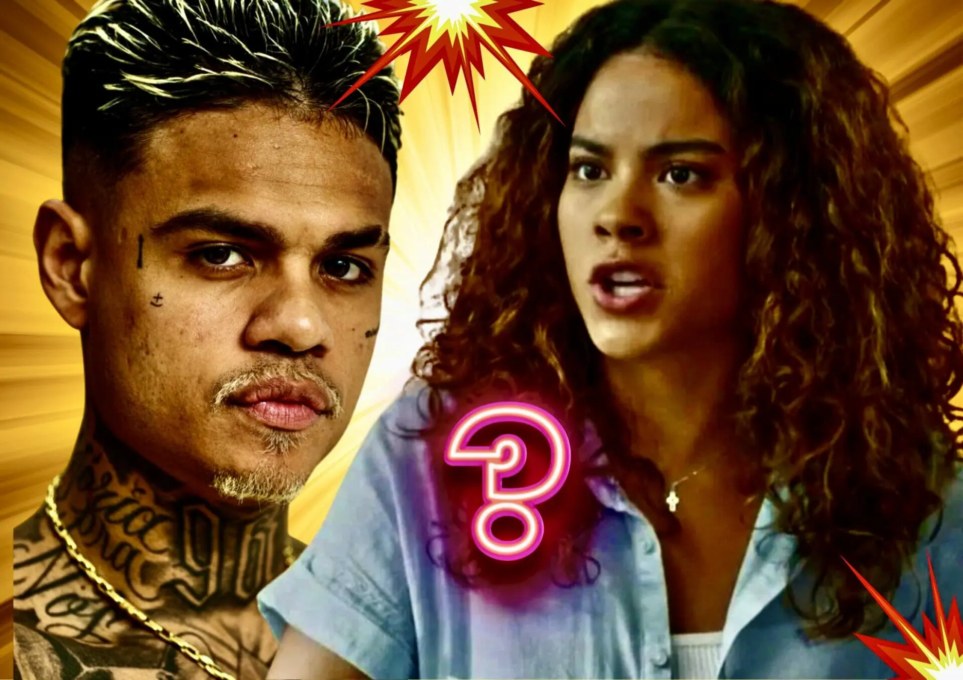 Jenifer (Bella Campos) e Hugo (MC Cabelinho) de Vai na Fé