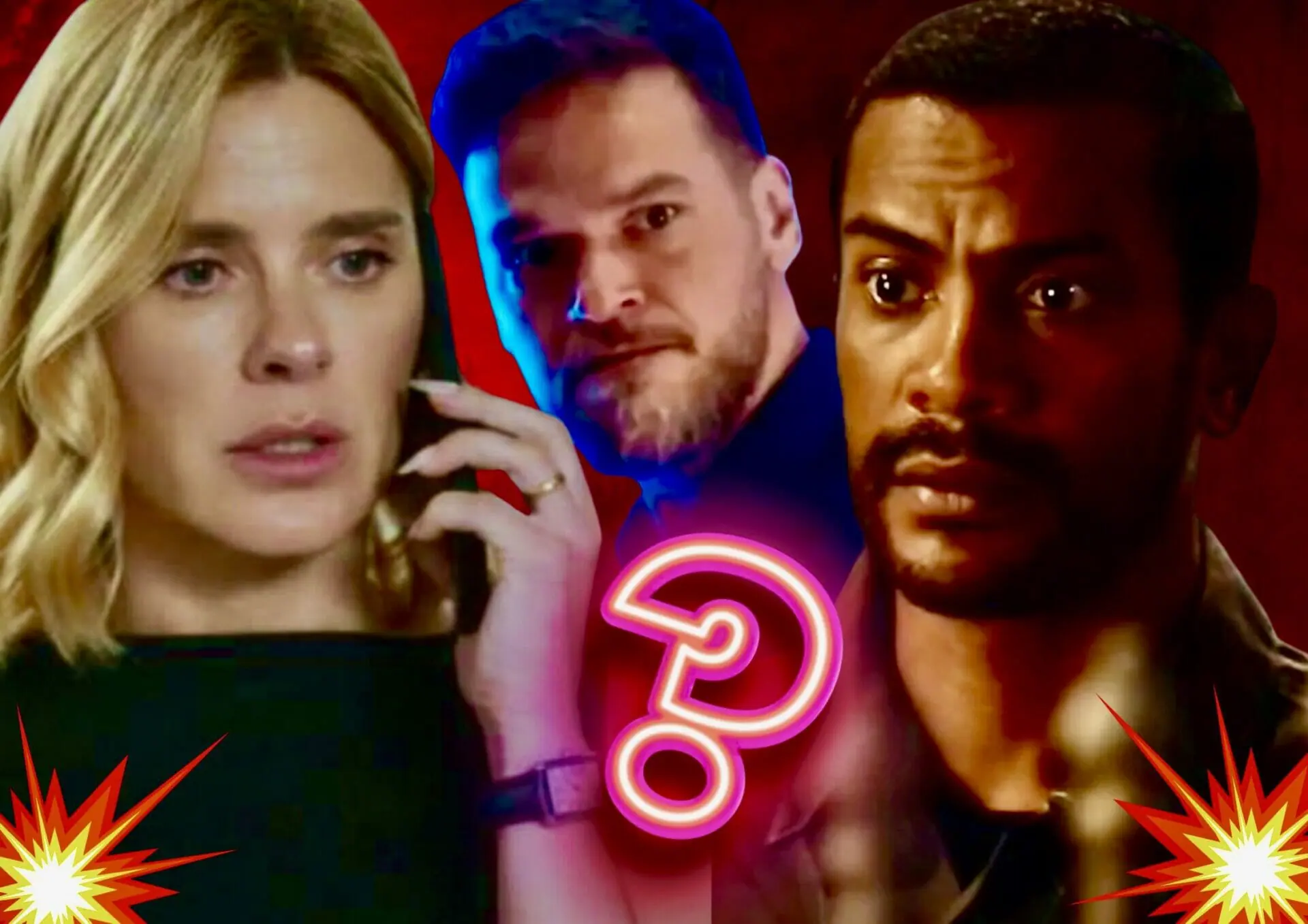 Theo (Emílio Dantas), Lumiar (Carolina Dieckmann) e Ben (Samuel de Assis) de Vai na Fé