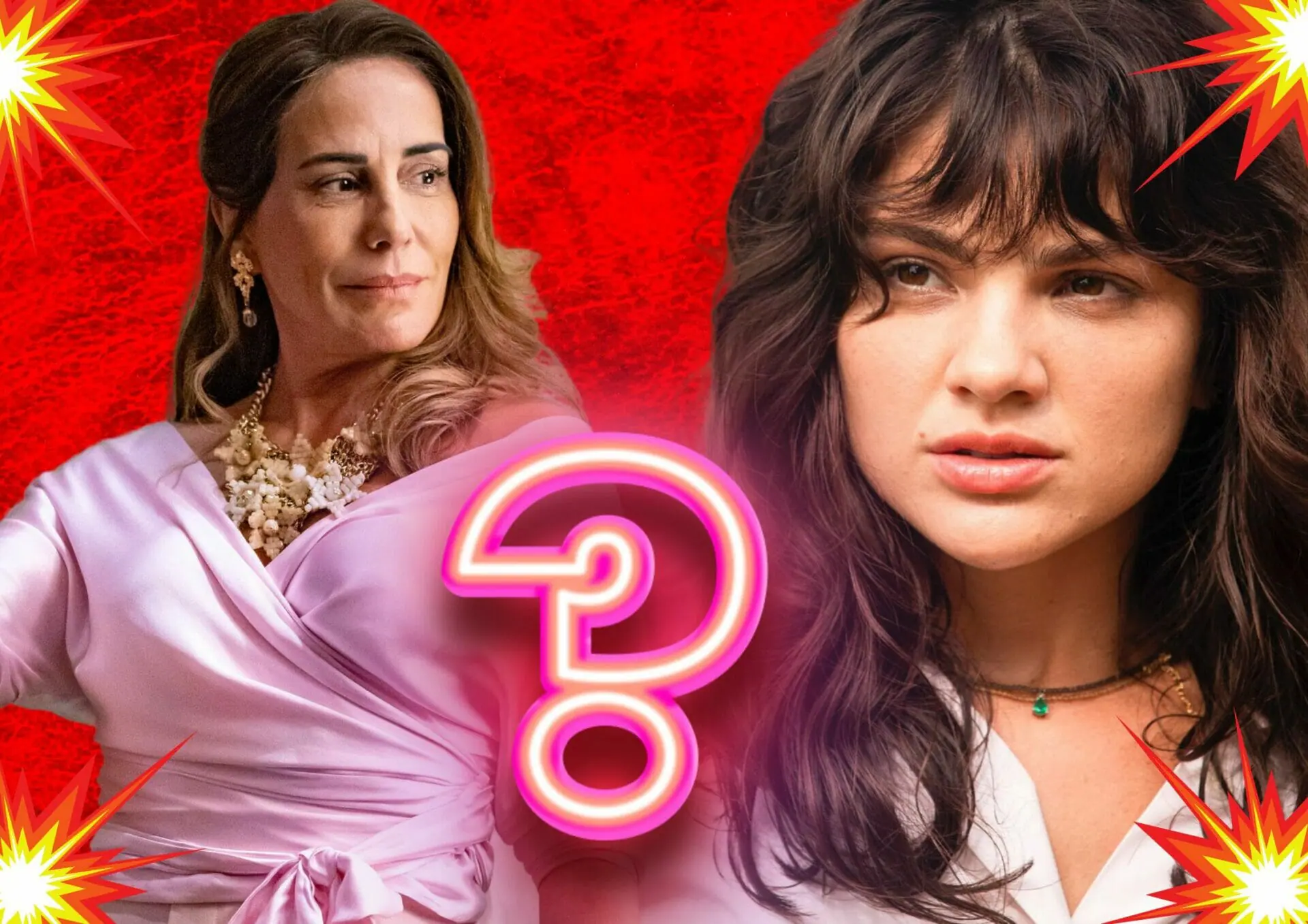 Irene (Gloria Pires) e Petra (Debora Ozório) de Terra e Paixão