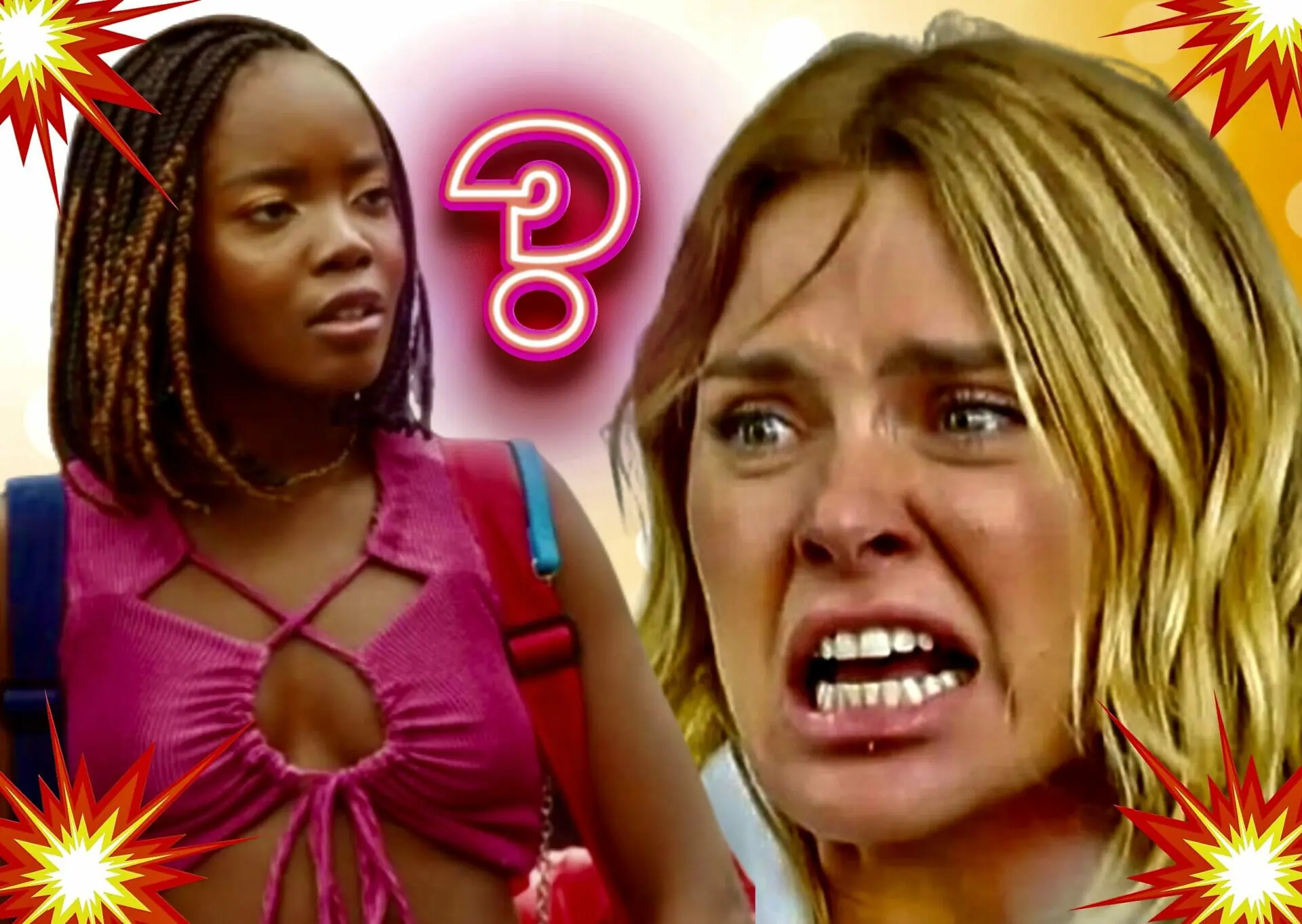 Kate (Clara Moneke) e Lumiar (Carolina Dieckmann) em Vai na Fé