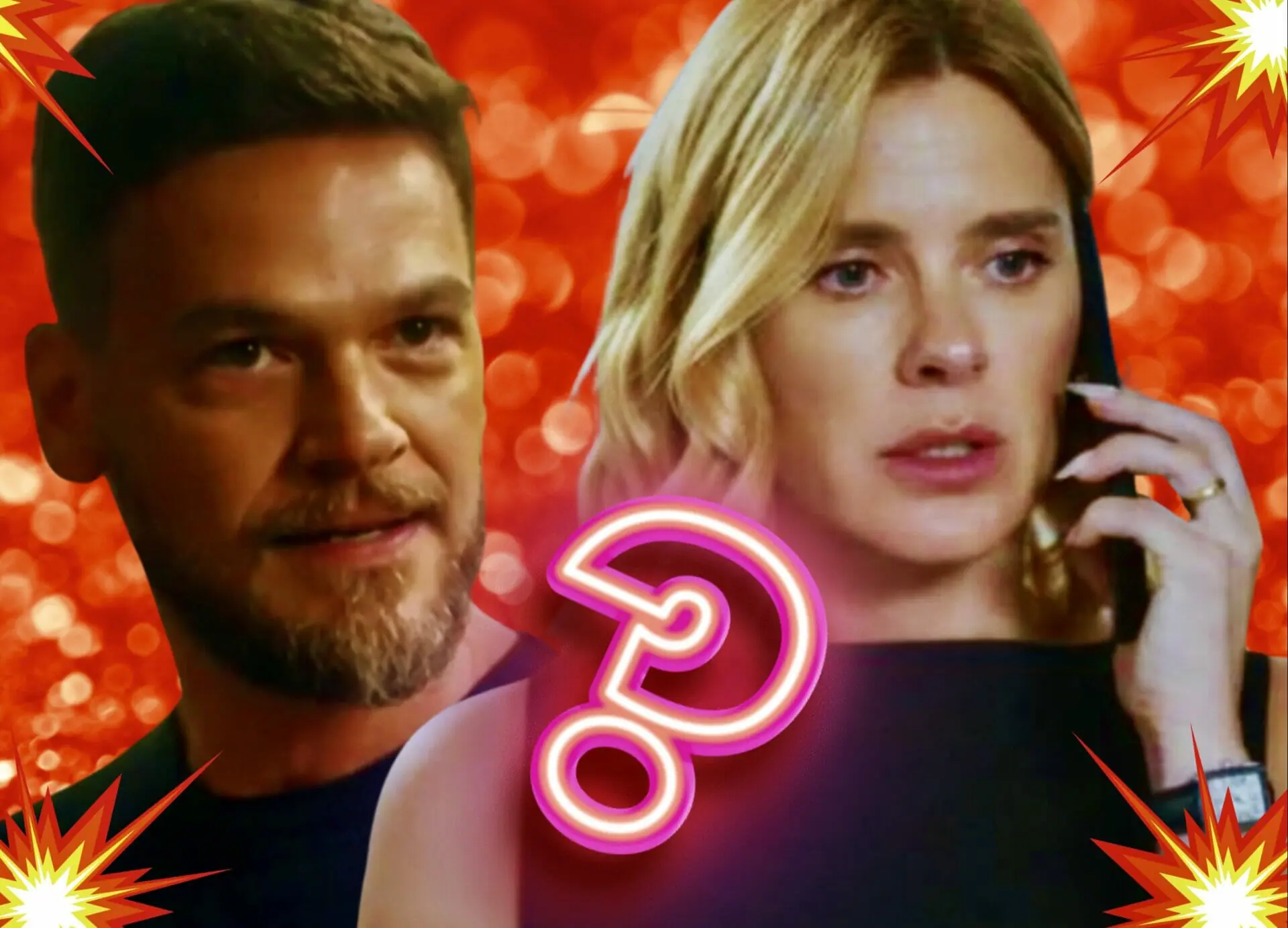 Theo (Emílio Dantas) e Lumiar (Carolina Dieckmann) em Vai na Fé