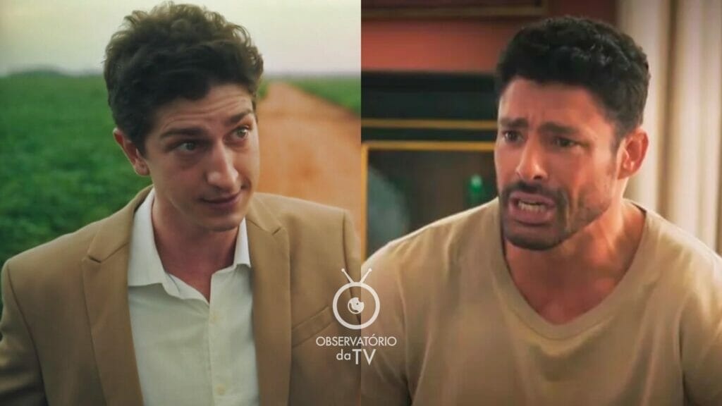 Daniel (Johnny Massaro) e Caio (Cauã Reymond) de Terra e Paixão
