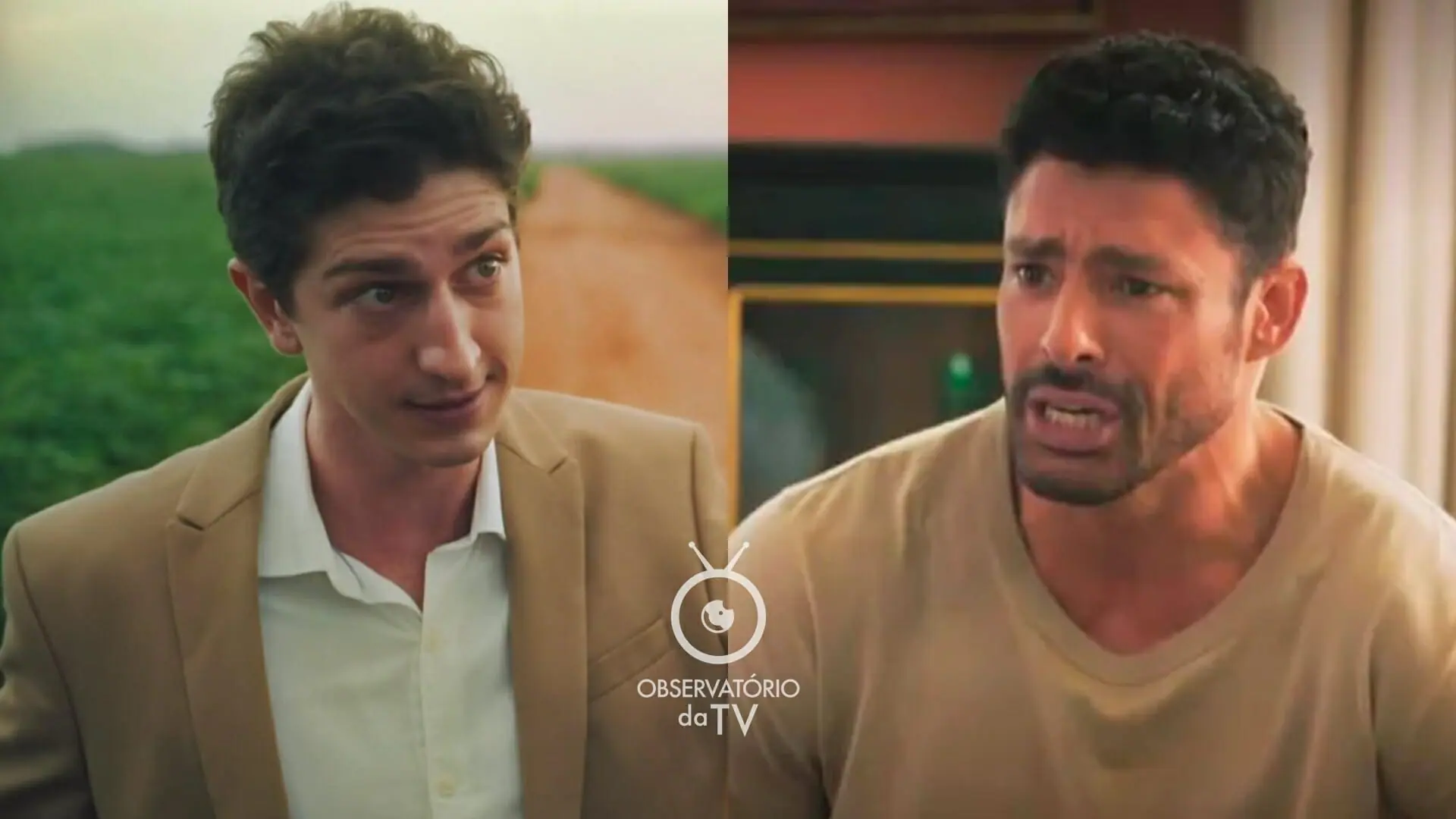 Daniel (Johnny Massaro) e Caio (Cauã Reymond) de Terra e Paixão