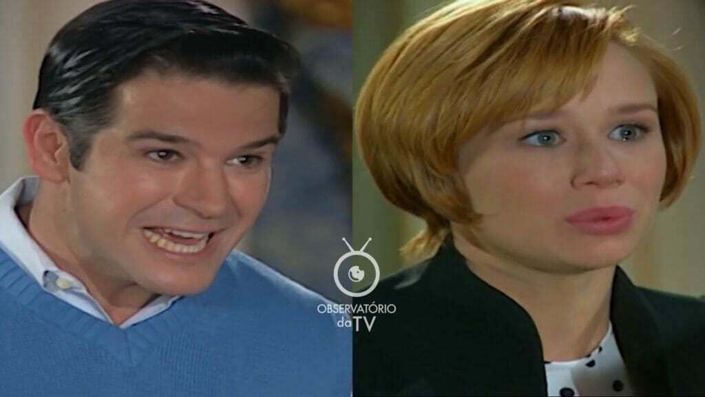 Danilo (Murilo Benício) e Ana Francisca (Mariana Ximenes) de Chocolate com Pimenta