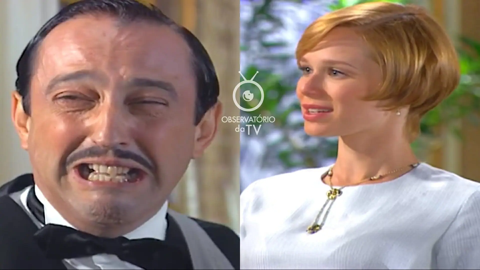 Epaminondas (Ary França) e Ana Francisca (Mariana Ximenes) de Chocolate com Pimenta