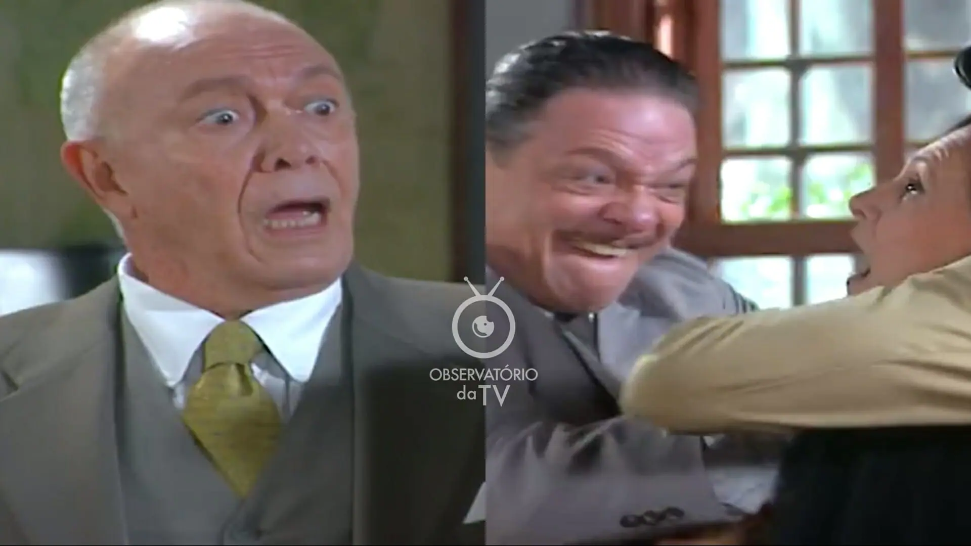 Eusébio (Roberto Frota), Terêncio (Ernani Moraes) e Jezebel (Elizabeth Savala) de Chocolate com Pimenta