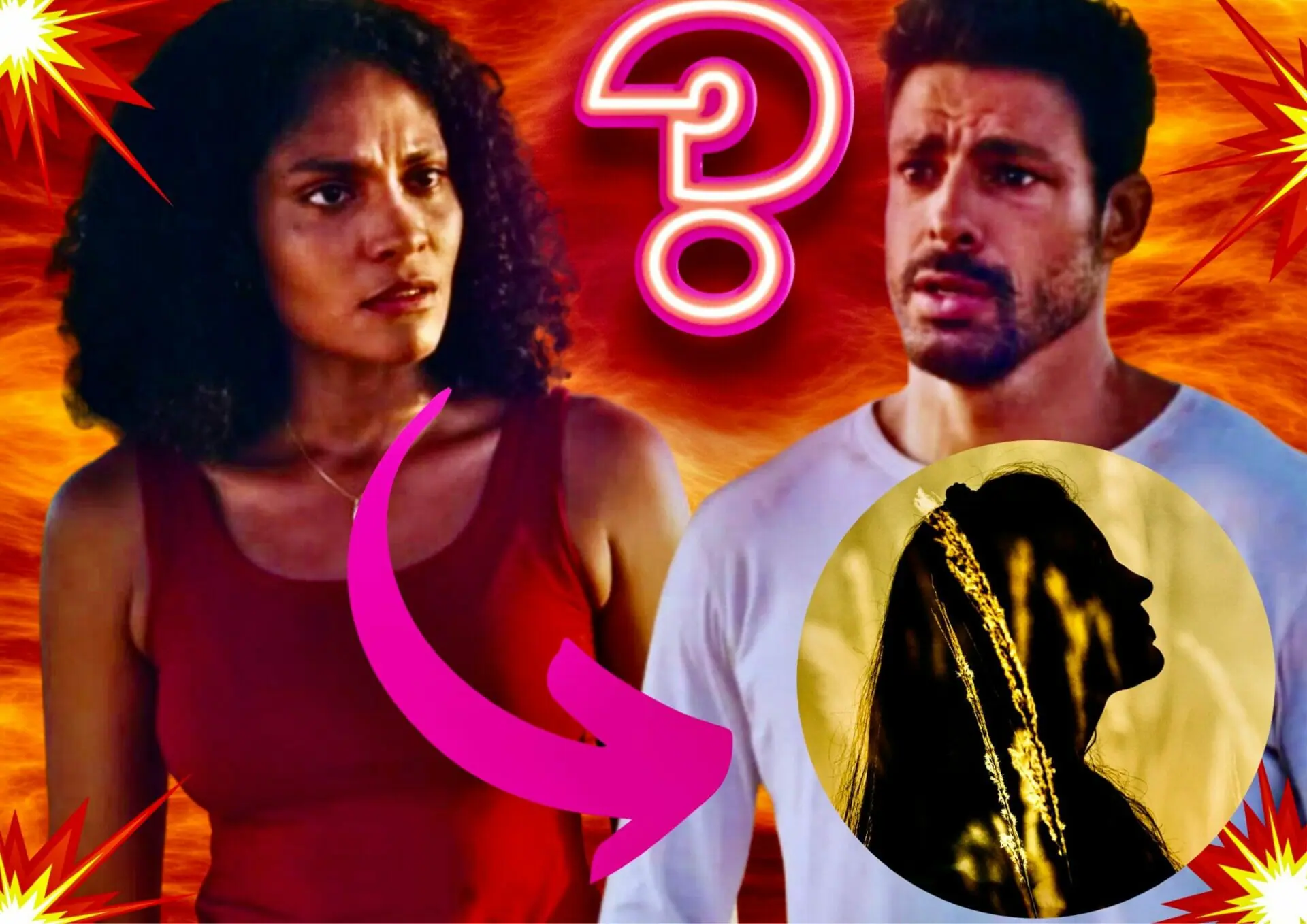 Caio (Cauã Reymond) e Aline (Barbara Reis)