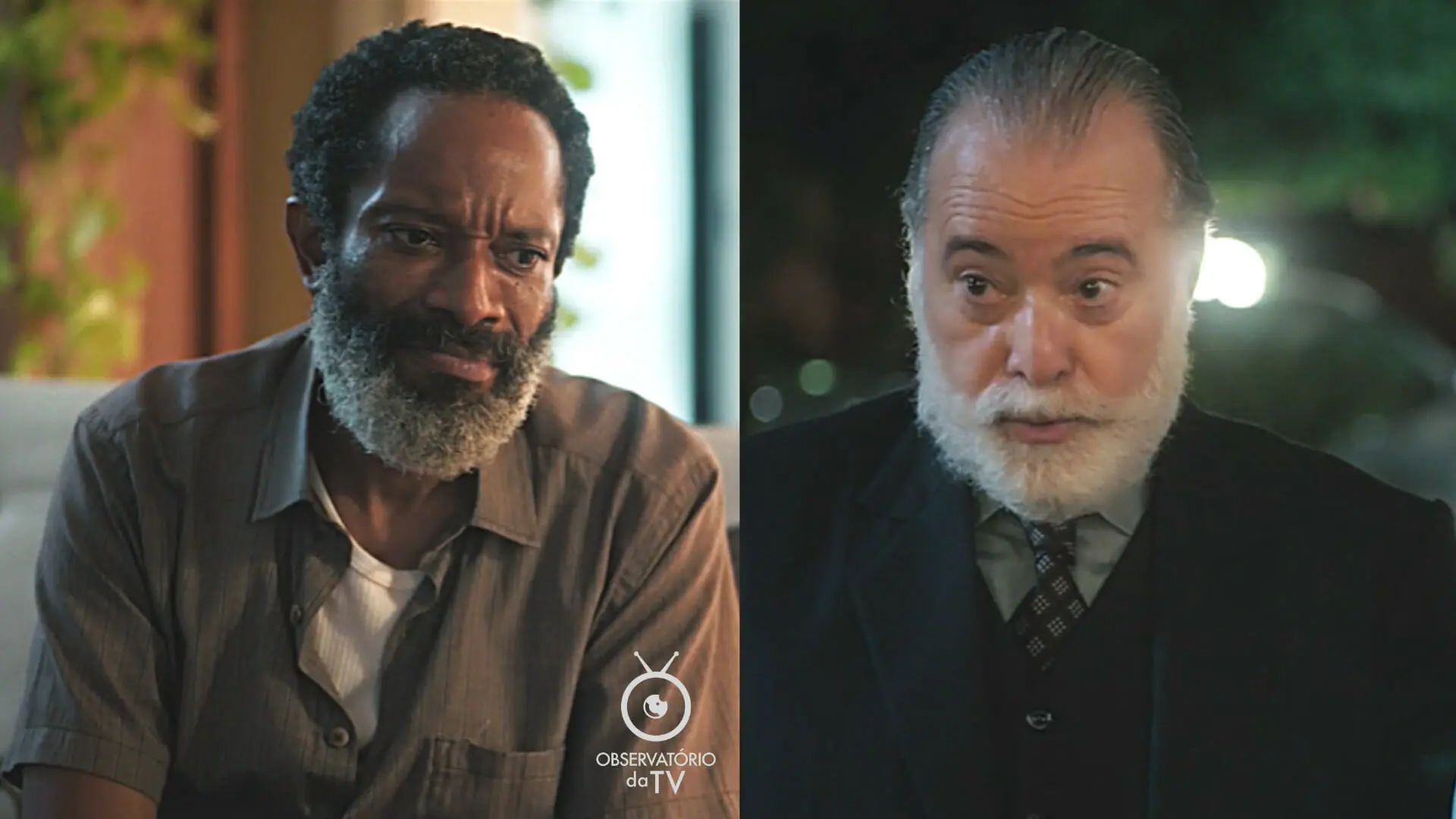 Gentil (Flávio Bauraqui) e Antônio (Tony Ramos) em Terra e Paixão