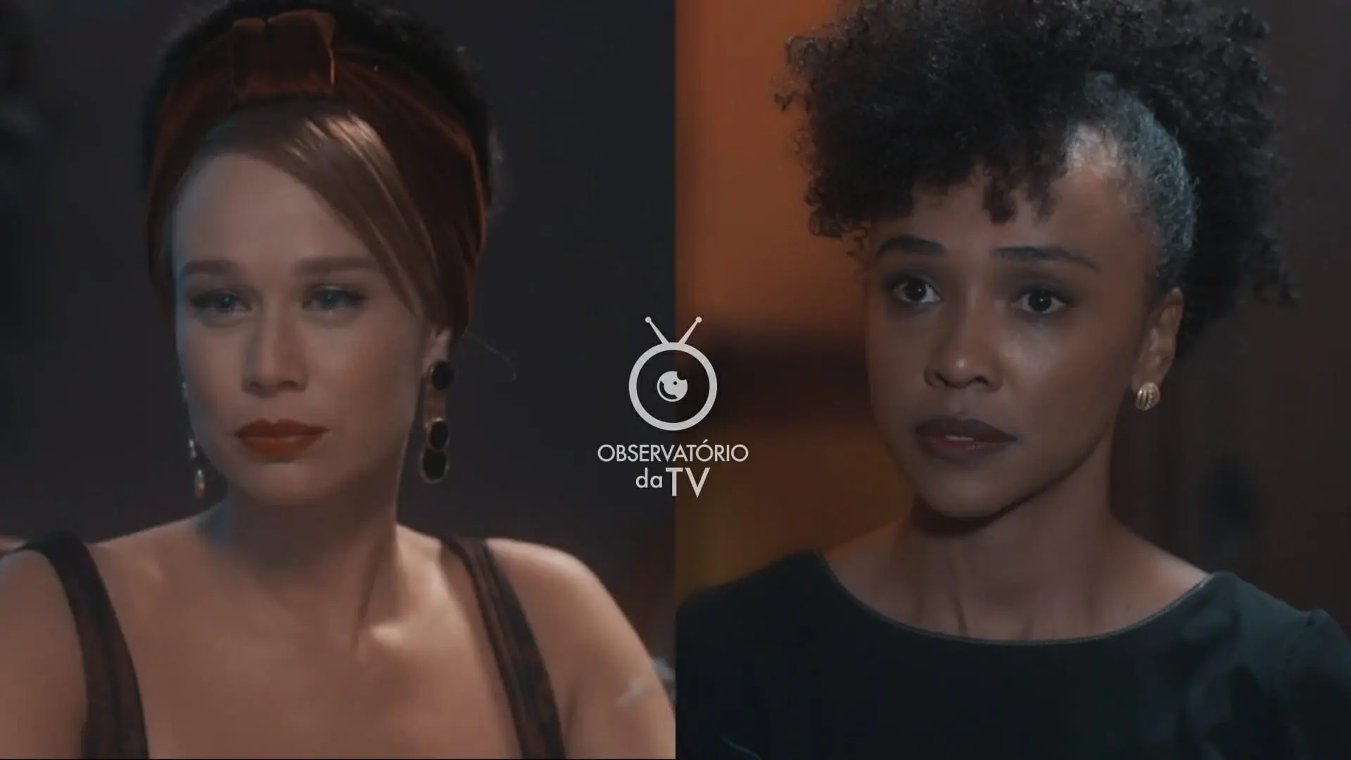 Gilda (Mariana Ximenes) e Lucília (Kênia Bárbara) de Amor Perfeito