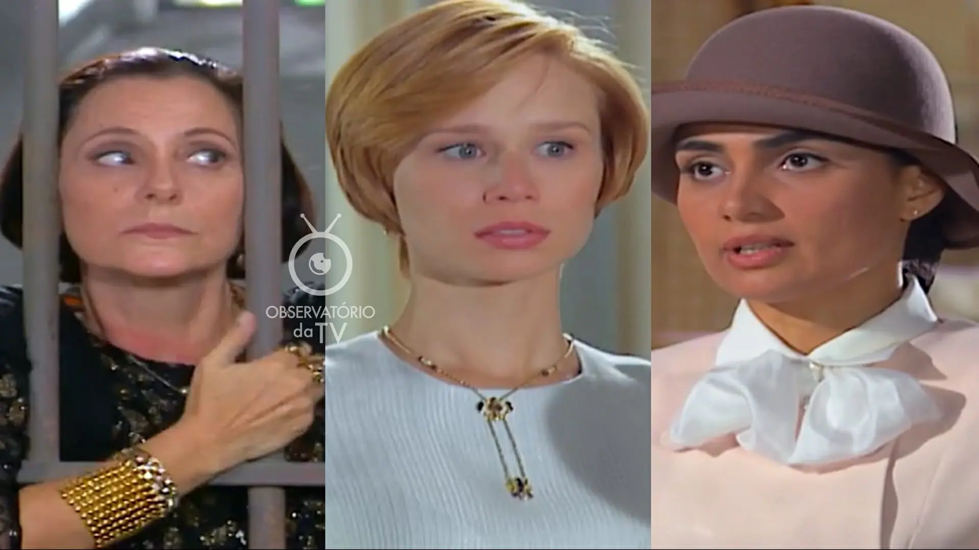 Jezebel (Elizabeth Savala), Ana Francisca (Mariana Ximenes) e Sofia (Patrícia França) de Chocolate com Pimenta