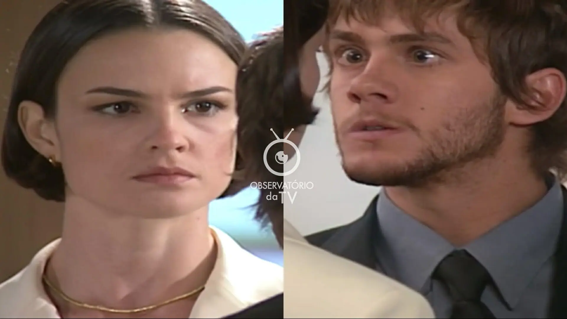 Laura (Carolina Kasting) e Rodrigo (Leonardo Miggiorin) de Mulheres Apaixonadas