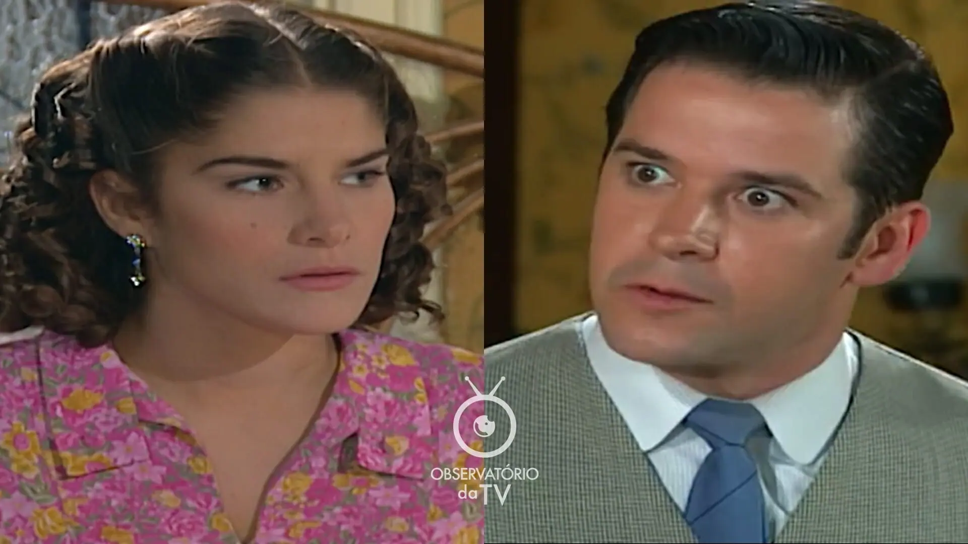 Olga (Priscila Fantin) e Danilo (Murilo Benício) de Chocolate com Pimenta