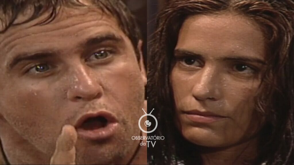 Tonho da Lua (Marcos Frota) e Ruth (Gloria Pires) de Mulheres de Areia