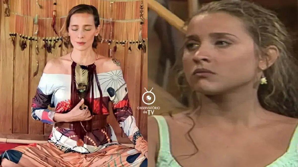 Gabriela Alves atualmente e em Mulheres de Areia