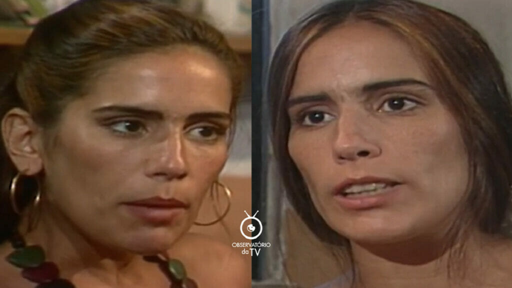 Ruth (Gloria Pires) e Raquel (Gloria Pires) em Mulheres de Areia