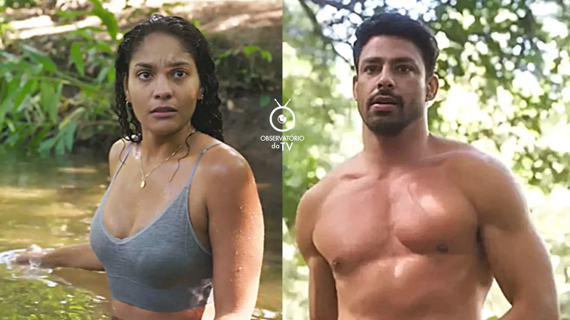 Aline (Bárbara Reis) e Caio (Cauã Reymond) em Terra e Paixão
