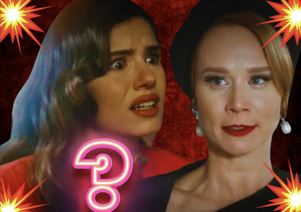 Mar&ecirc; (Camila Queiroz) e Gilda (Mariana Ximenes) de Amor Perfeito