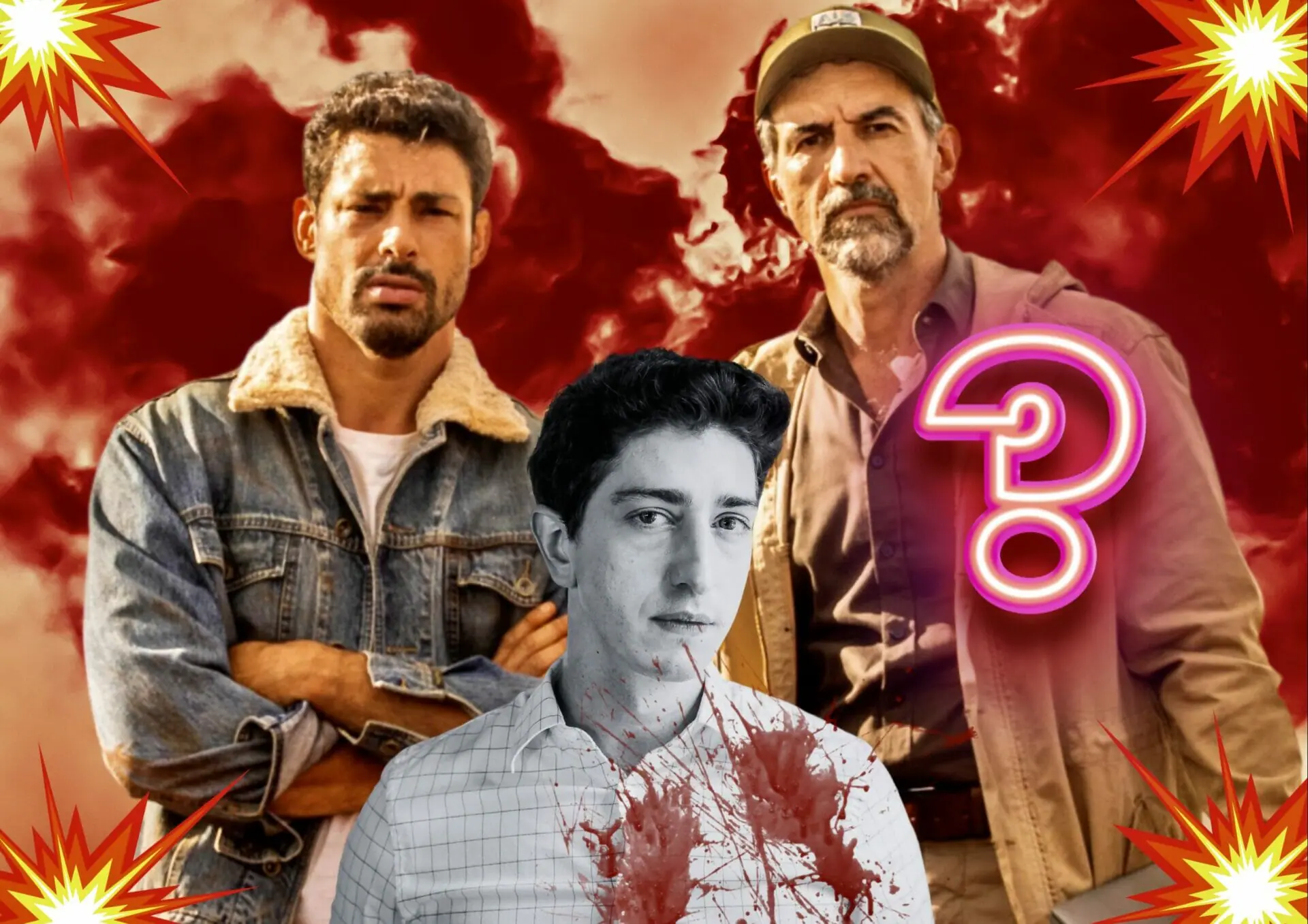 Ademir (Charles Fricks), Caio (Cauã Reymond) e Daniel (Johnny Massaro) em Terra e Paixão